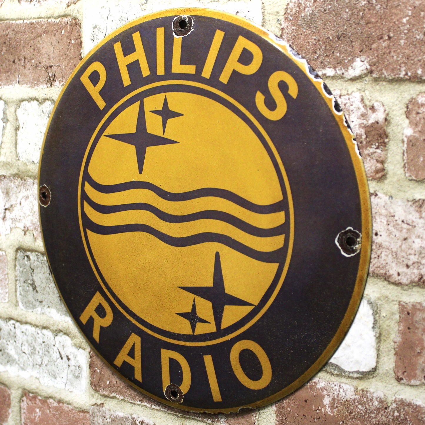 Philips Radio Vintage Porcelain Enamel Sign (12in)