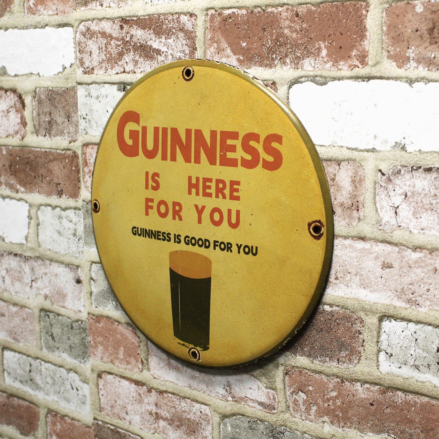 Guinness Is Good For You Porcelain Enamel Sign (12in)