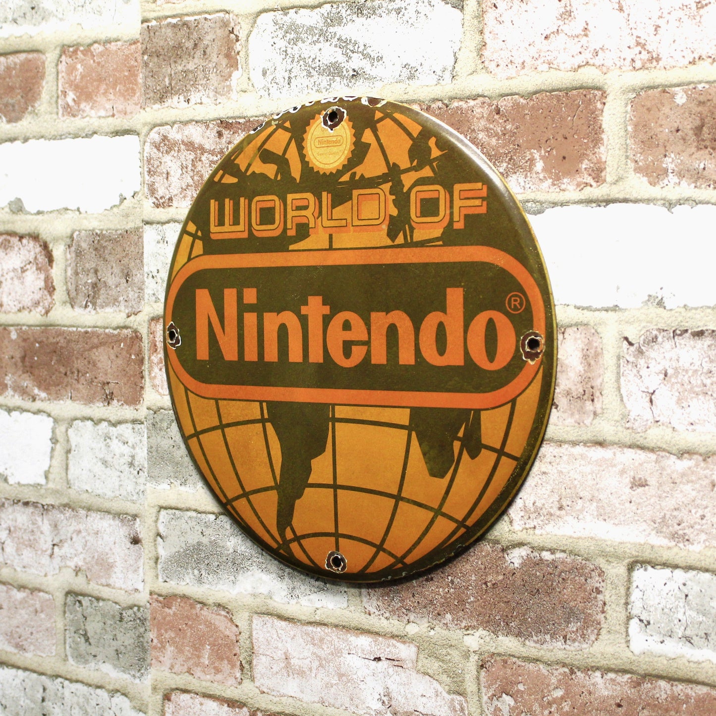 World of Nintendo Vintage Games Porcelain Enamel Sign (12in)