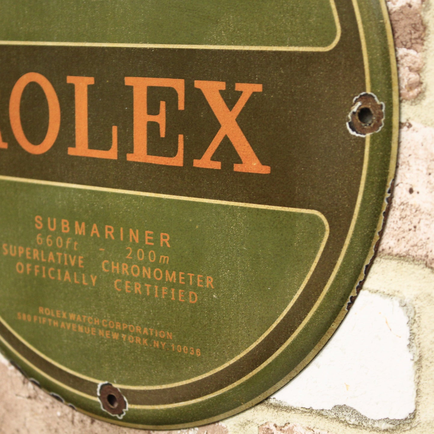 Rolex Submariner Vintage Watch Porcelain Enamel Sign (12in)