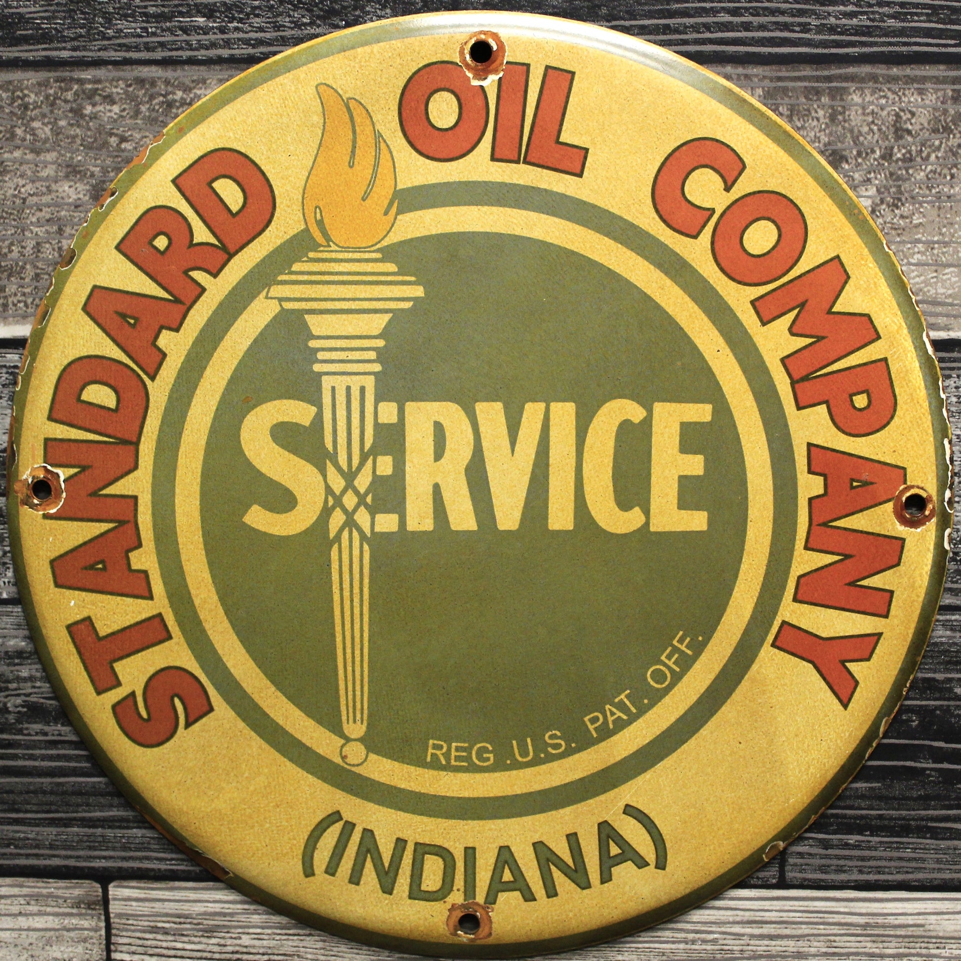 Buy Porcelin Advertising Signs Like Standard Oil Service Indiana