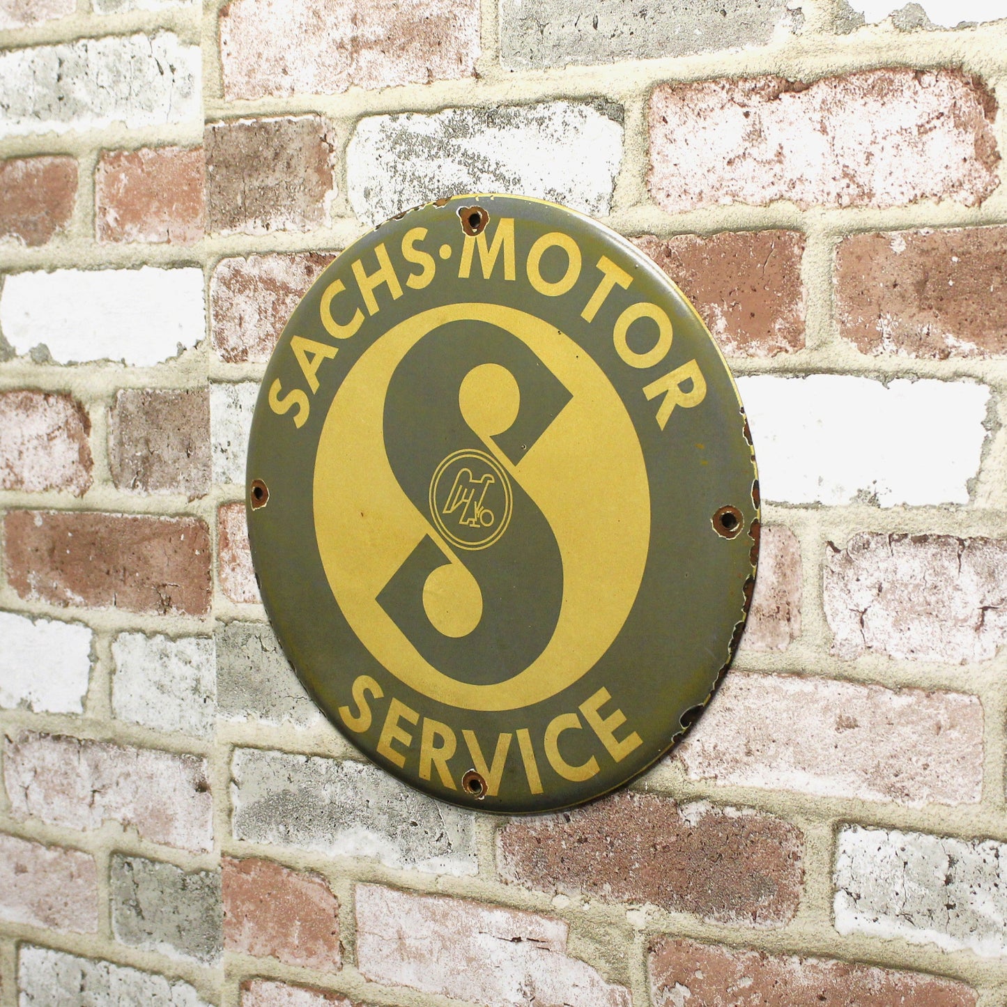 Sachs Motor Service Porcelain Enamel Sign (12in)