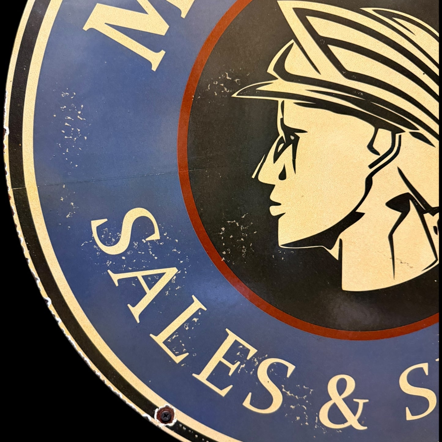 2ft Mercury Sales Service Vintage Porcelain Enamel Sign (24-Inch)