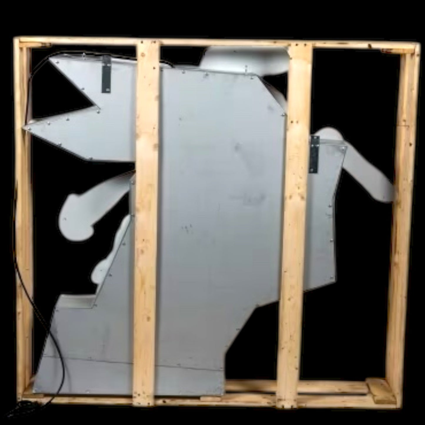 Large Mobilgas Pegasus Neon Sign - Real Glass, Porcelain, Left-Facing, Die Cut Steel Can - Vintage Light Up Gas Station Advertising