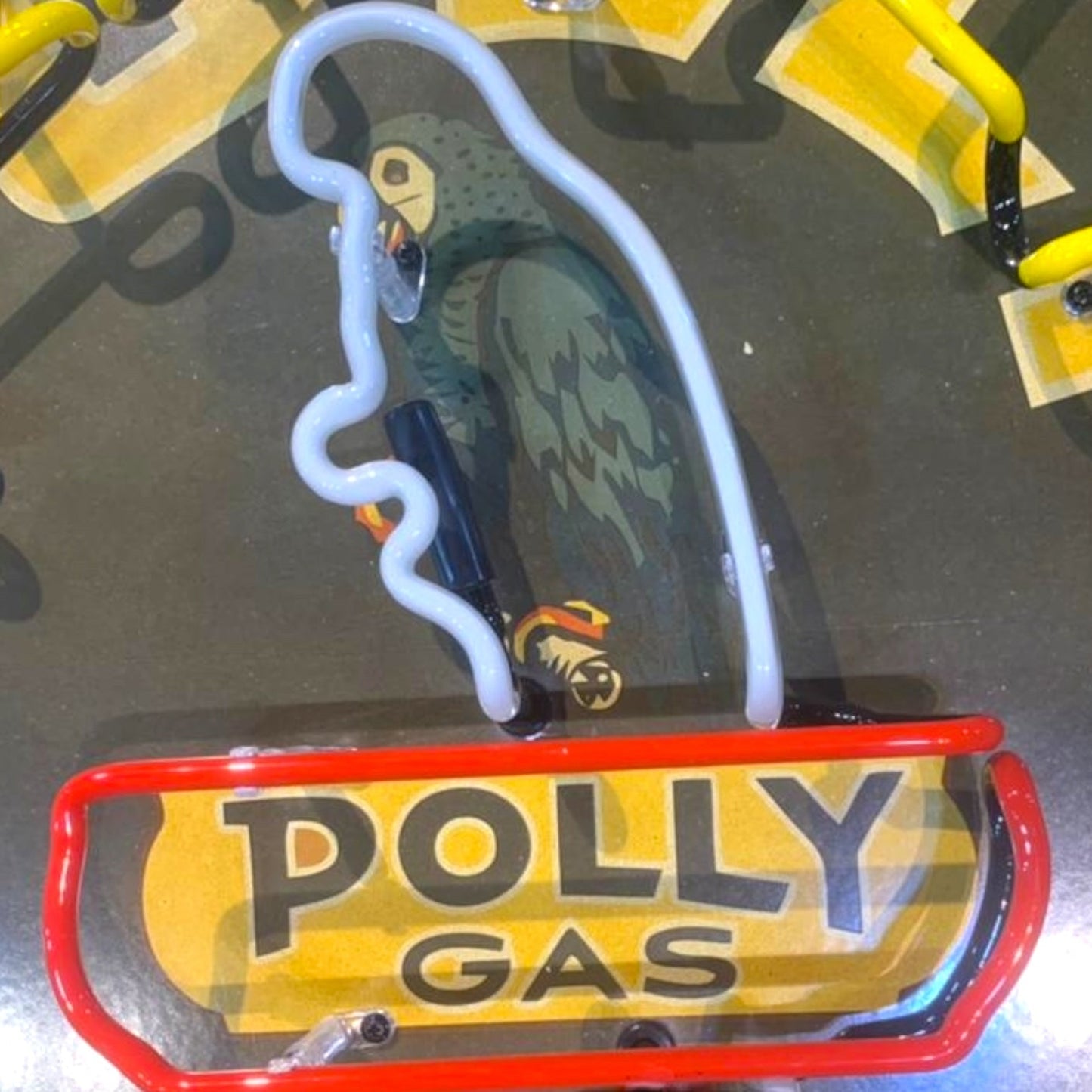 Polly Gas Single-Sided Neon Porcelain Box Sign