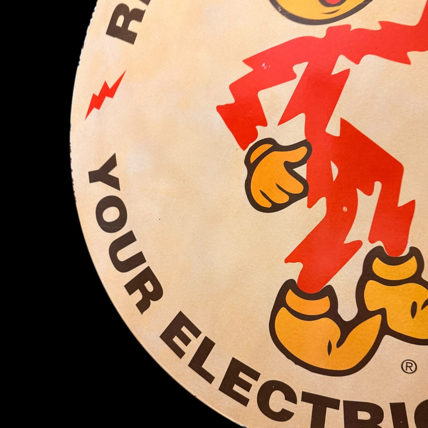 *Limited* Reddy Kilowatt Double-Sided Large Porcelain Enamel on Steel (DS 30-Inch)