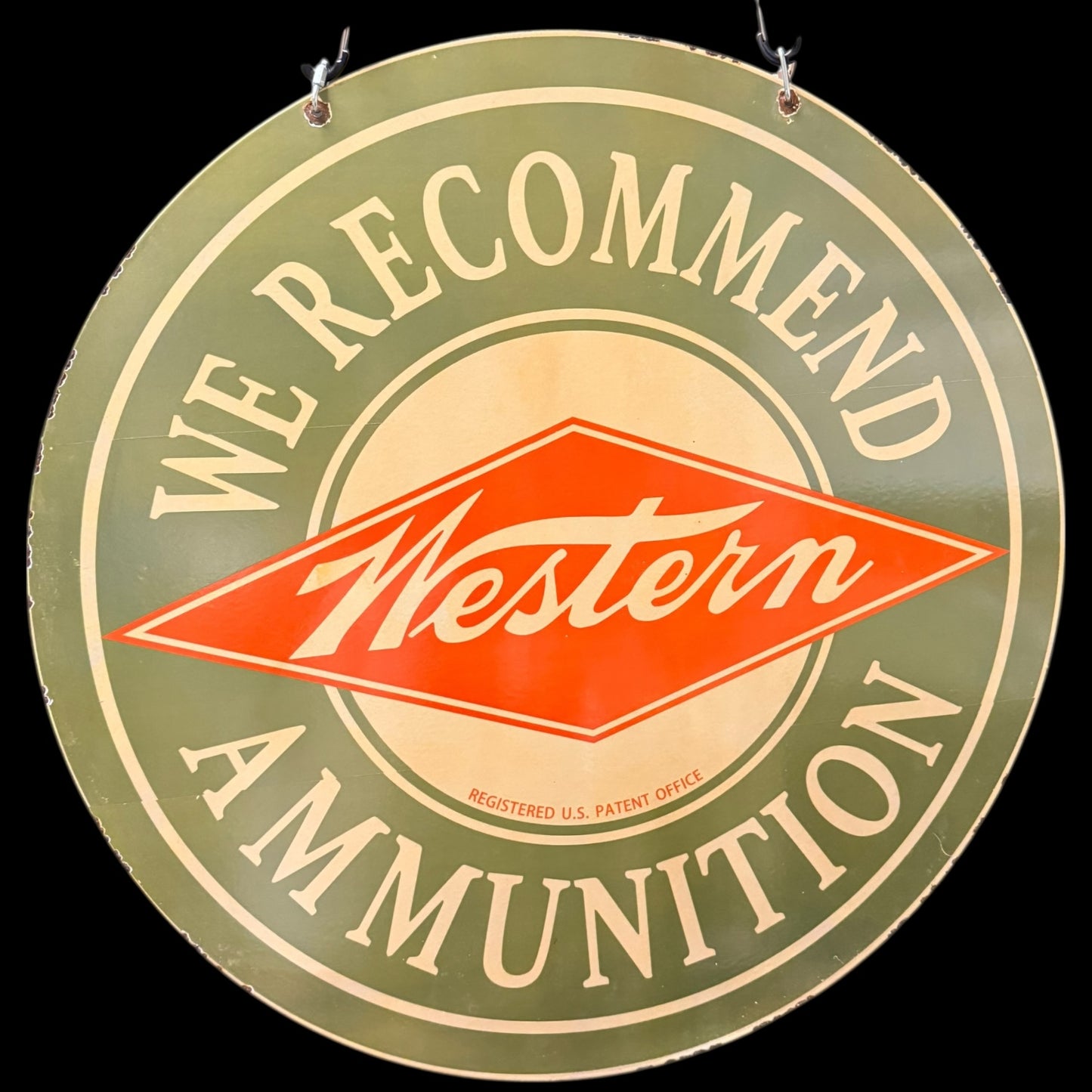 *Limited* Western Ammunition Double-Sided Large Porcelain Enamel on Steel (DS 30-Inch)