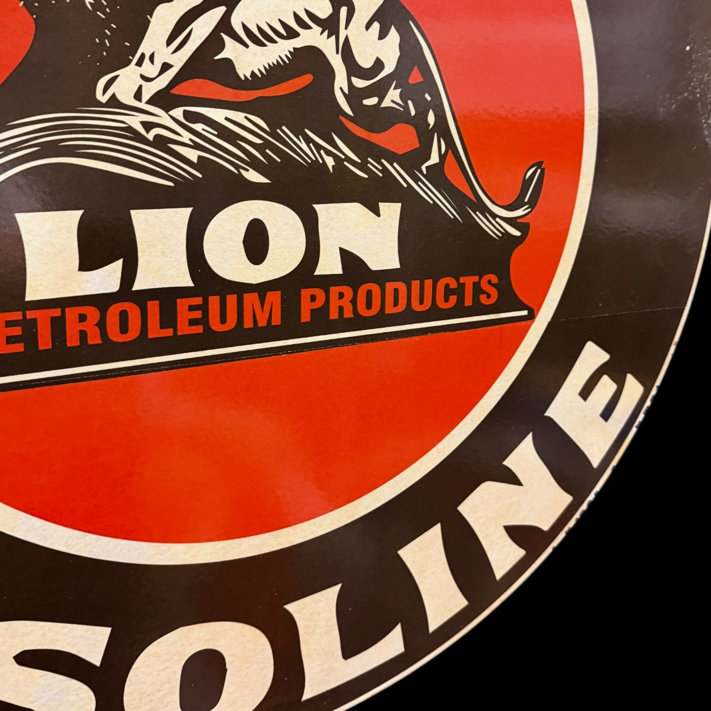 *Limited* Lion Gasoline Double-Sided Large Porcelain Enamel on Steel (DS 30-Inch)