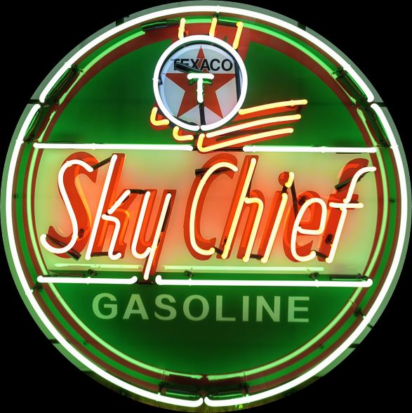 Shop for Glass Tube Neon Texaco Sky Chief Gasoline Signs
