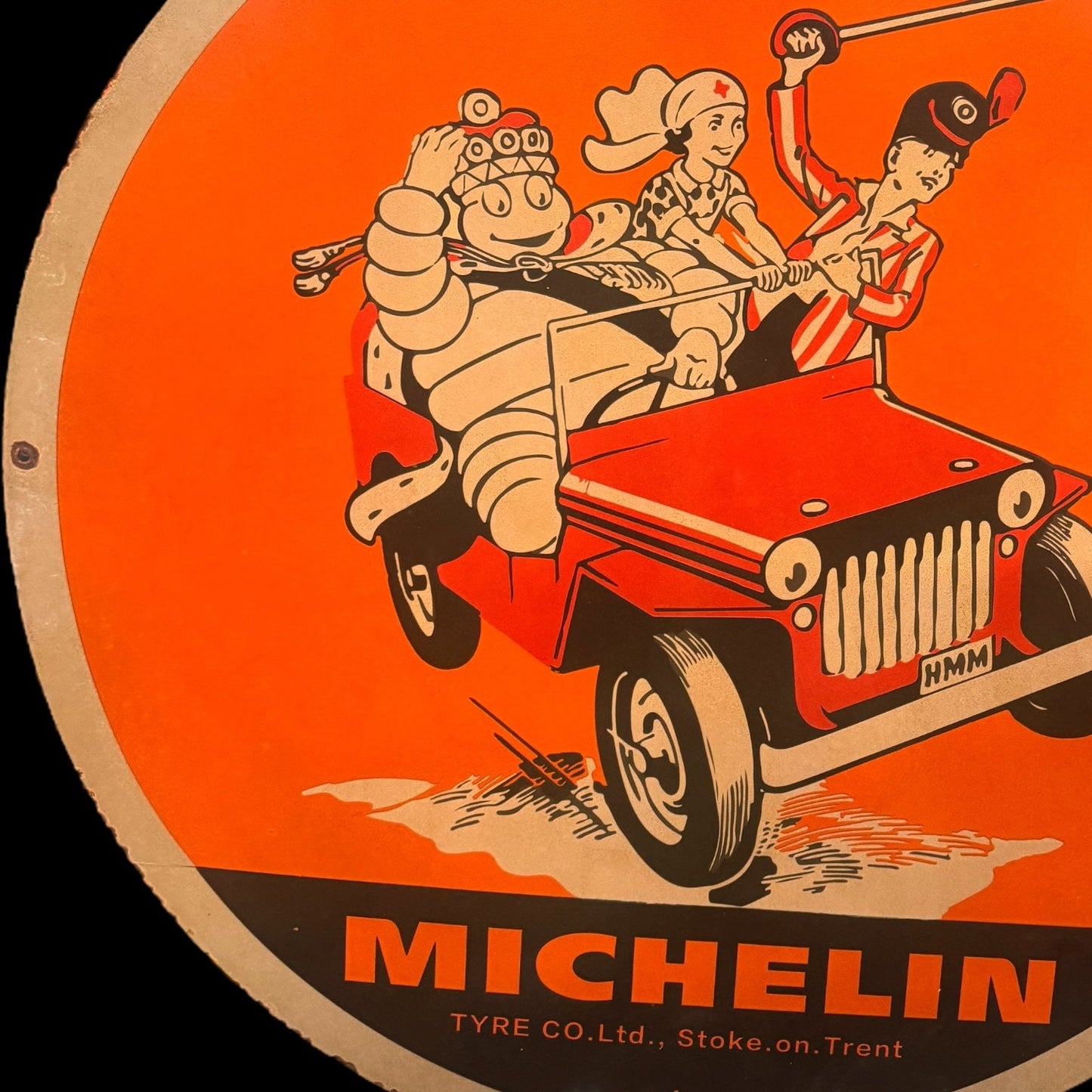 Michelin Stoke on Trent Porcelain Enamel Sign