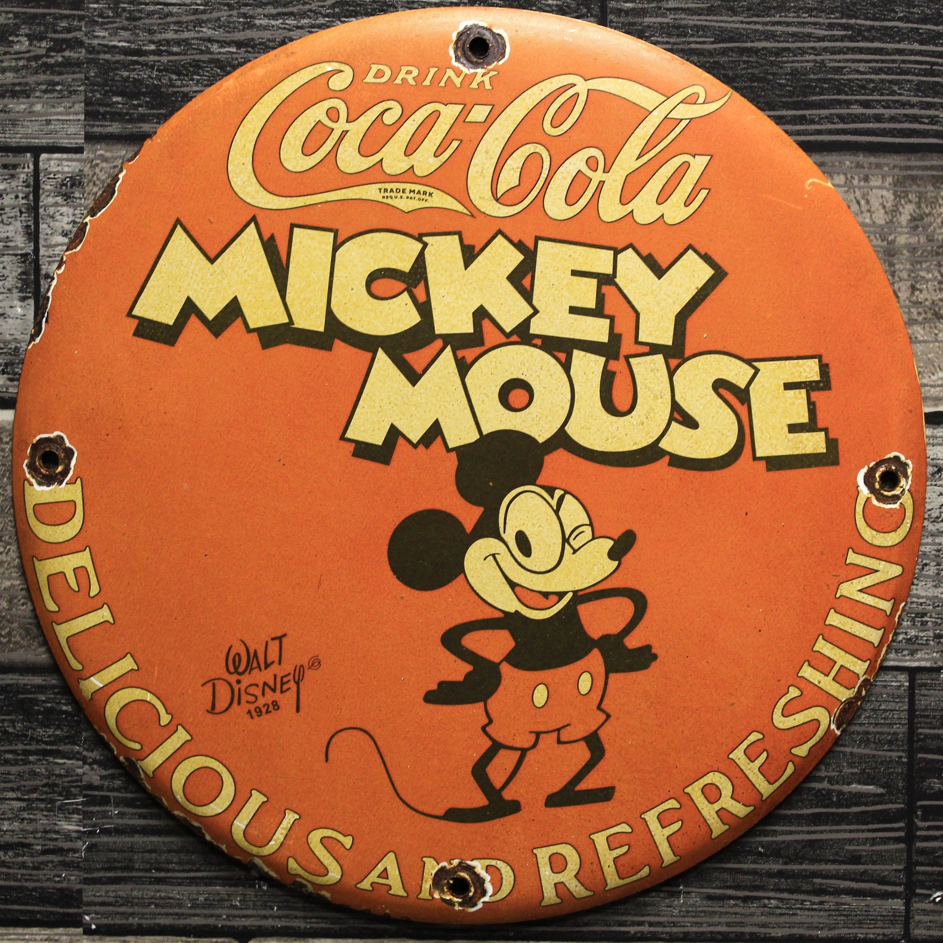 Looking for Collectible Signs  Coca-Cola feat. Mickey Mouse 1928 Disney