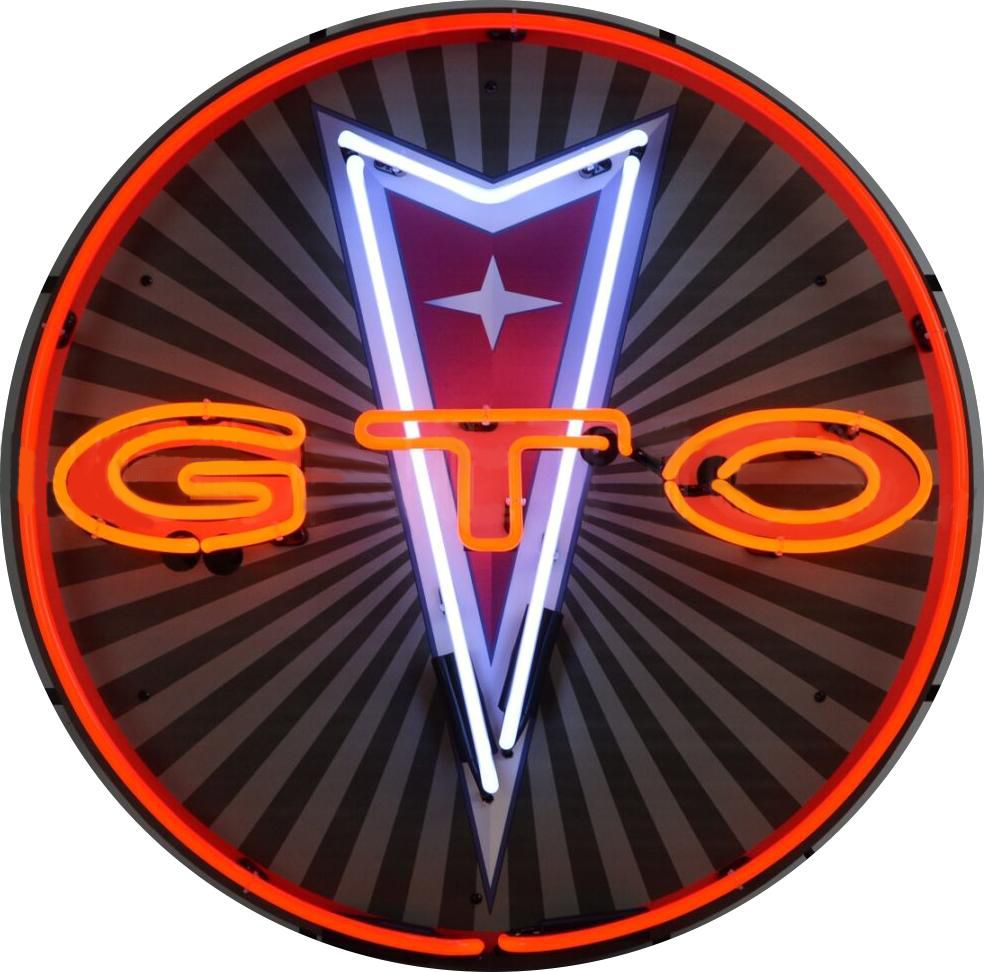 Buy Automotive Neon GTO Signs with Glass Tubes Porcelain Can