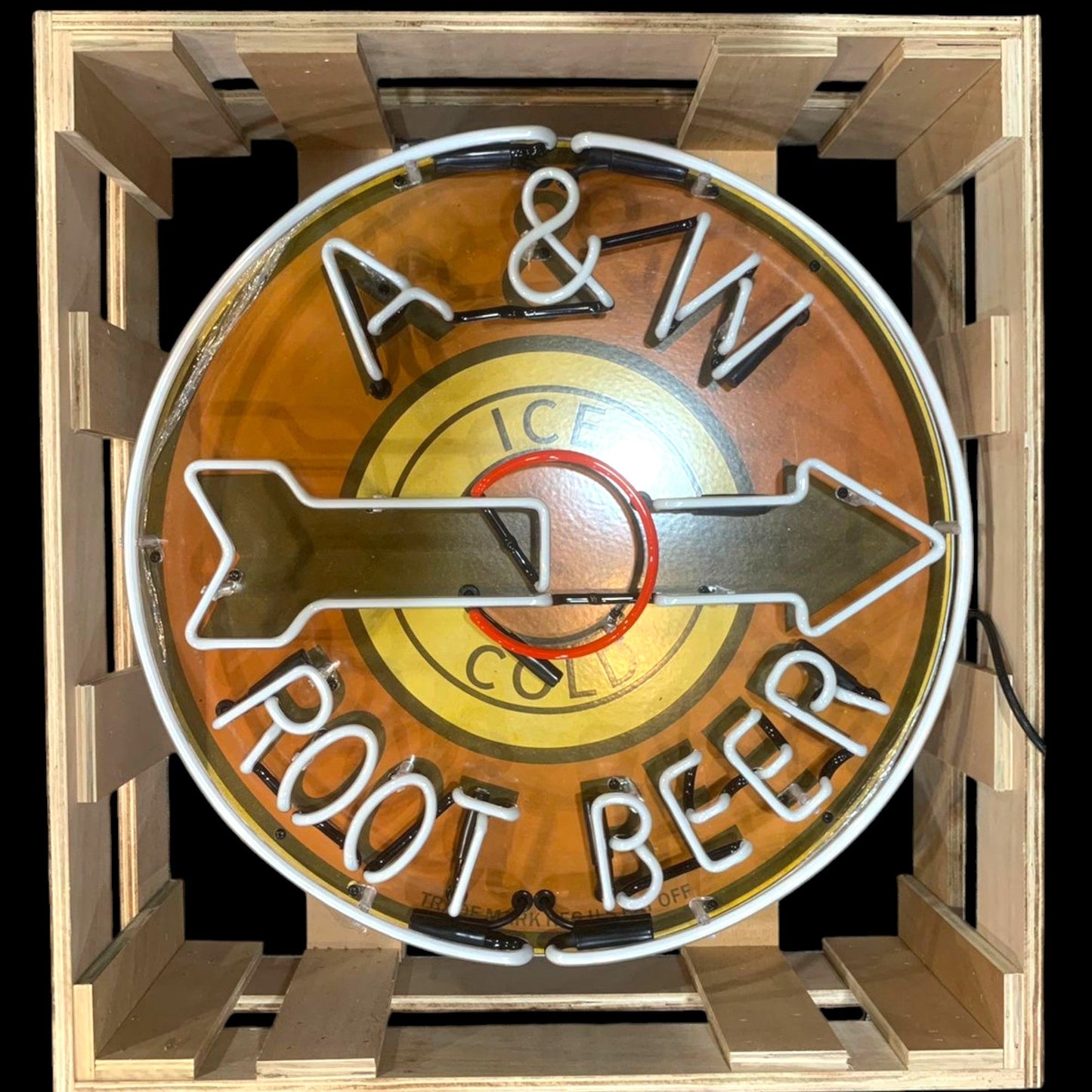 A&W Root Beer Neon Porcelain Sign - Real Glass, Premium Enamel, Metal Can - Vintage Soda Advertising