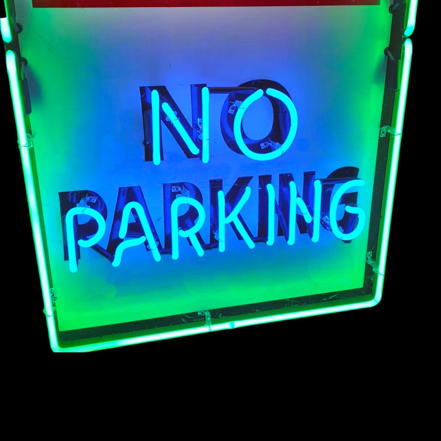 Coca Cola Drive-In Neon Sign - No Parking, Real Glass, Porcelain Enamel, Metal Can
