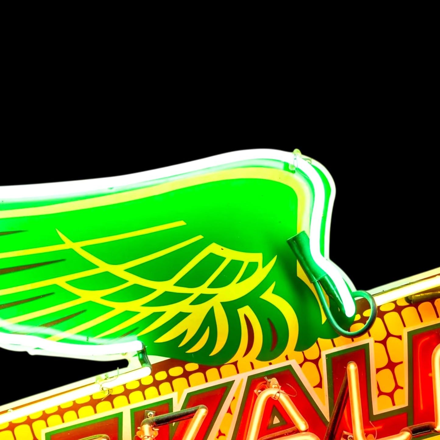 Dekalb Neon Porcelain Sign - Real Glass, Enamel, Metal Can - Die Cut Flying Corn Vintage Farm Lighted Advertising