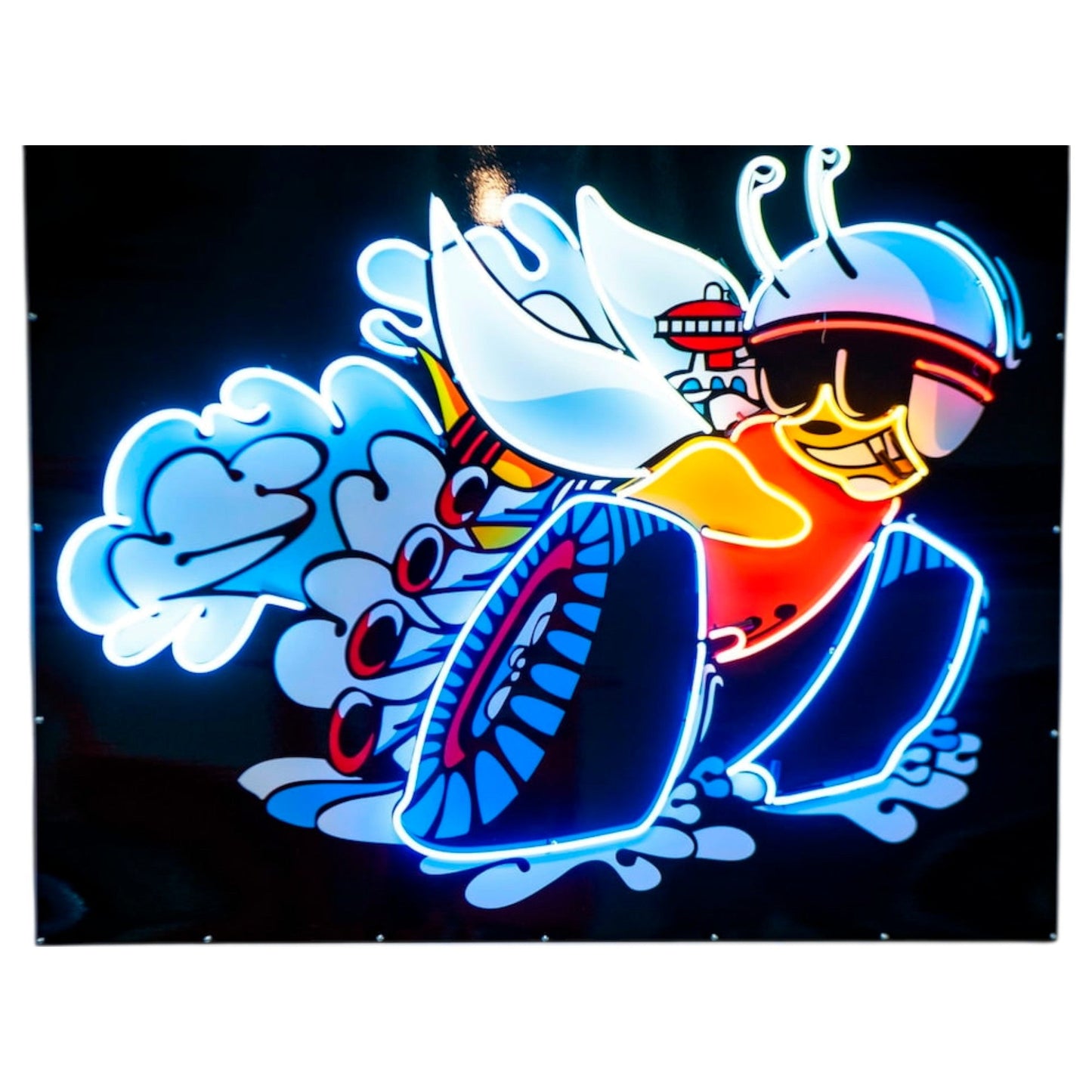 Dodge Scat Pack Super Bee - Real Glass Neon Sign with Porcelain Enamel - Retro Mopar & American Muscle Mascot