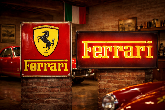 Ferrari Vintage Porcelain vs Vintage Neon: What To Know Before You Buy