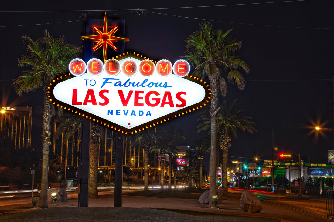 Glowing neon Welcome to Fabulous Las Vegas Nevada Reproductions