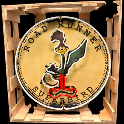 Road Runner Superbird Single-Sided Neon Porcelain Box Sign