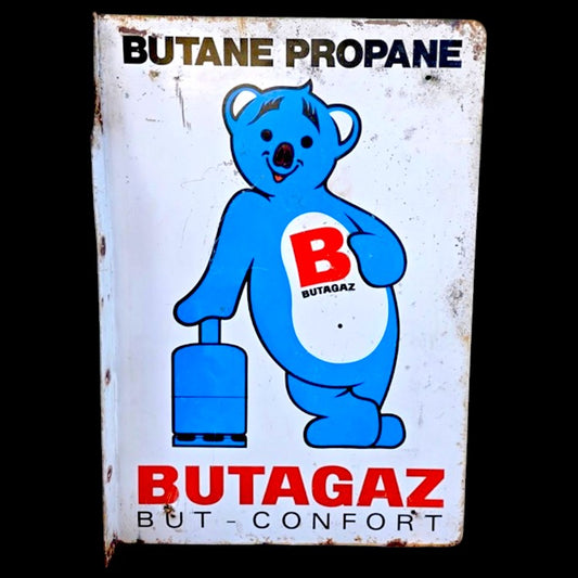 Butagaz Butane Propane Porcelain Enamel Vintage Metal Reproduction