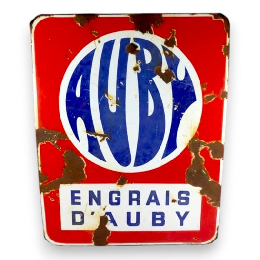 Auby Engrais Porcelain Enamel Vintage Metal Reproduction