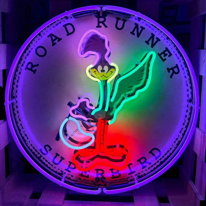 Road Runner Superbird Single-Sided Neon Porcelain Box Sign
