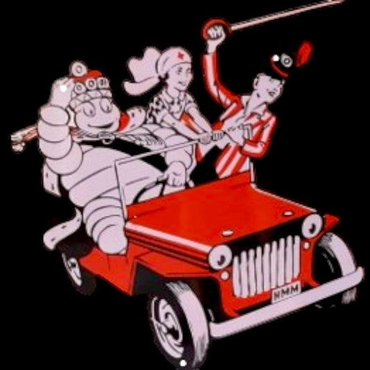 Michelin Stoke on Trent Die Cut Porcelain Vintage Metal Sign