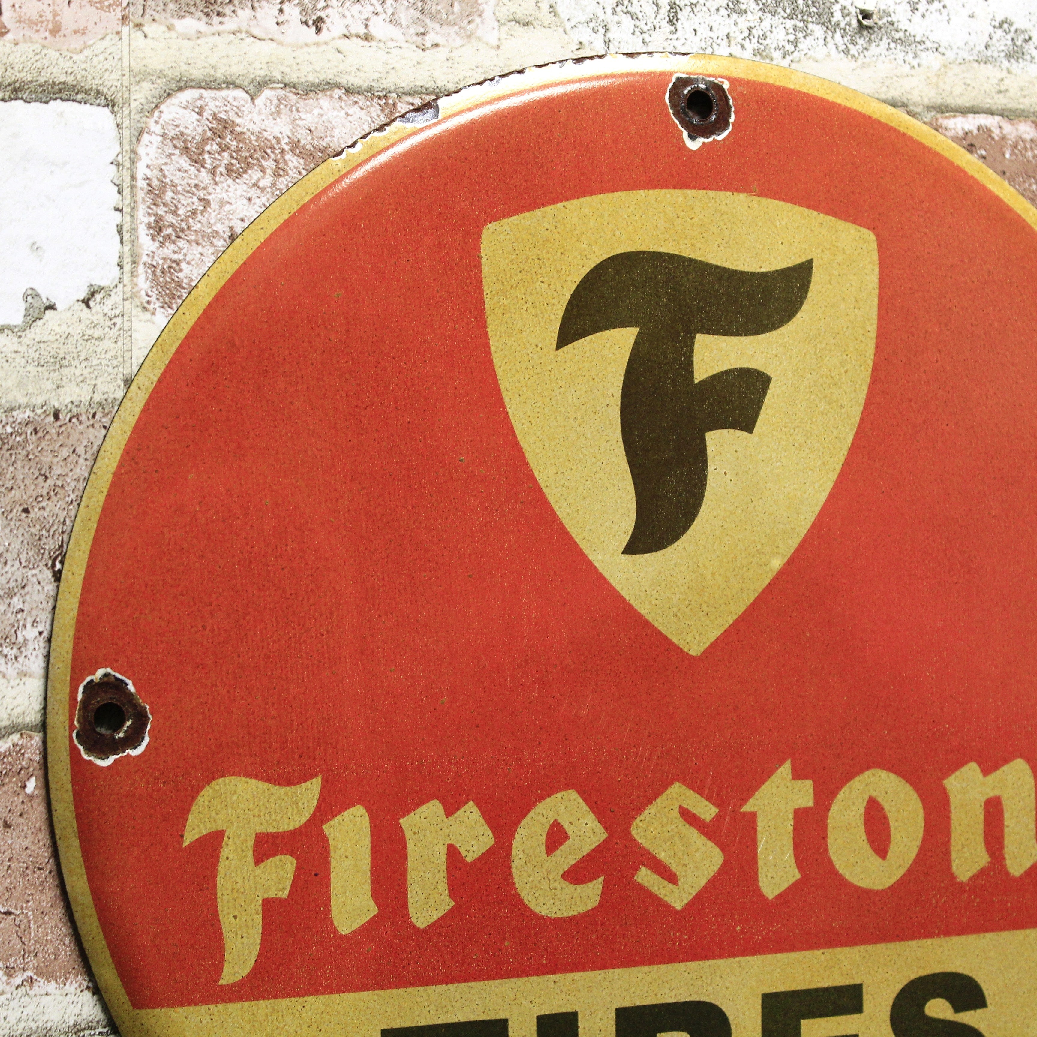 Firestone Tires Red Porcelain Enamel Sign (12in) – PORCELAIN