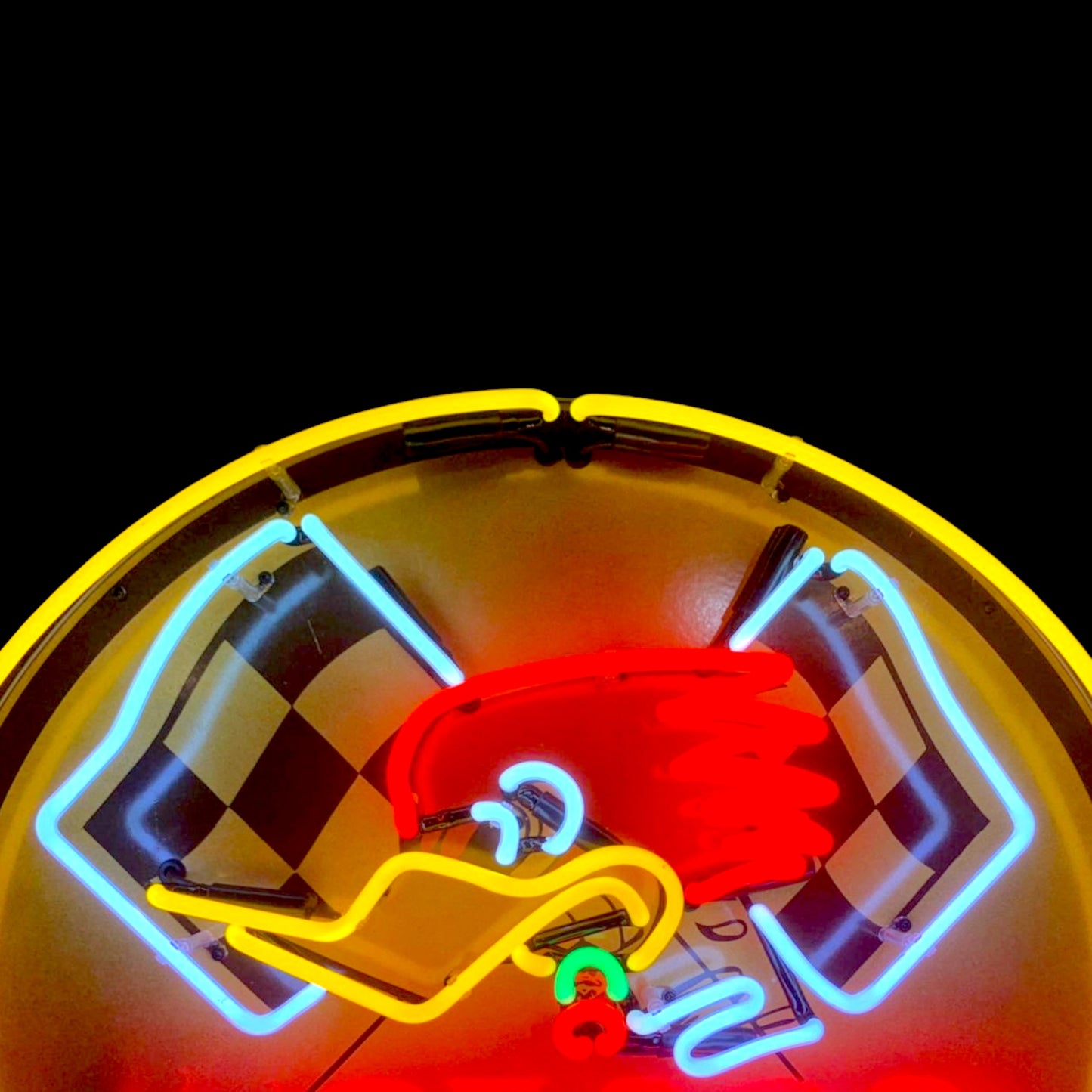 Hot Rod Garage Mr. Horsepower Neon Porcelain Sign with Can