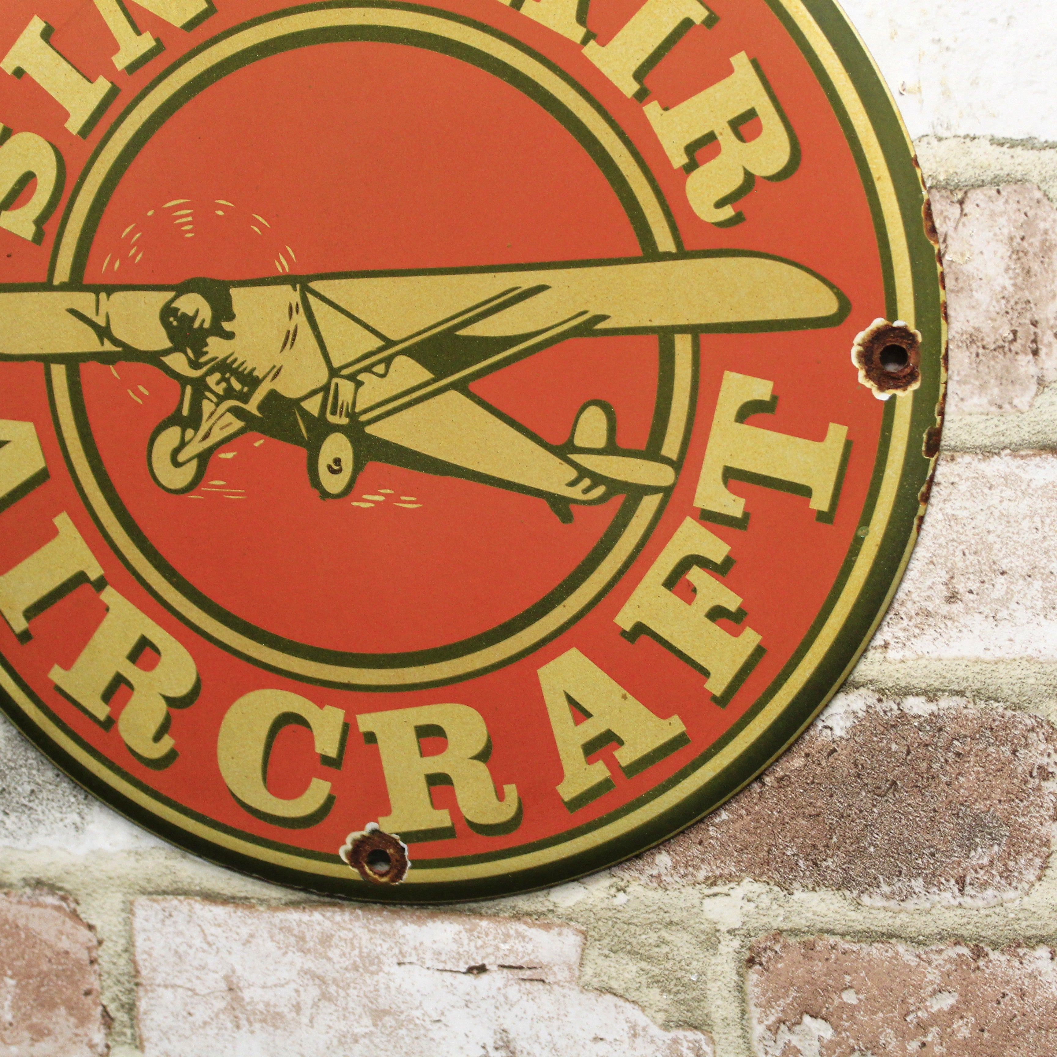 Sinclair Aircraft Vintage Porcelain Enamel Sign (12in) – PORCELAIN