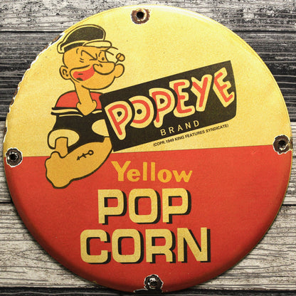 Where to Find Pop Corn Popeye  Vintage Porcelain Signs