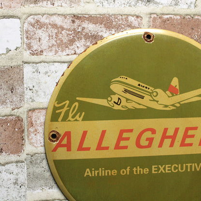 Allegheny Airline of the Executives Porcelain Enamel Sign (12in)