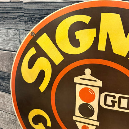 Signal Gasoline Porcelain Enamel Metal Sign