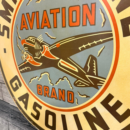 Smith-O-Lene Aviation Porcelain Enamel Metal Advertising Sign