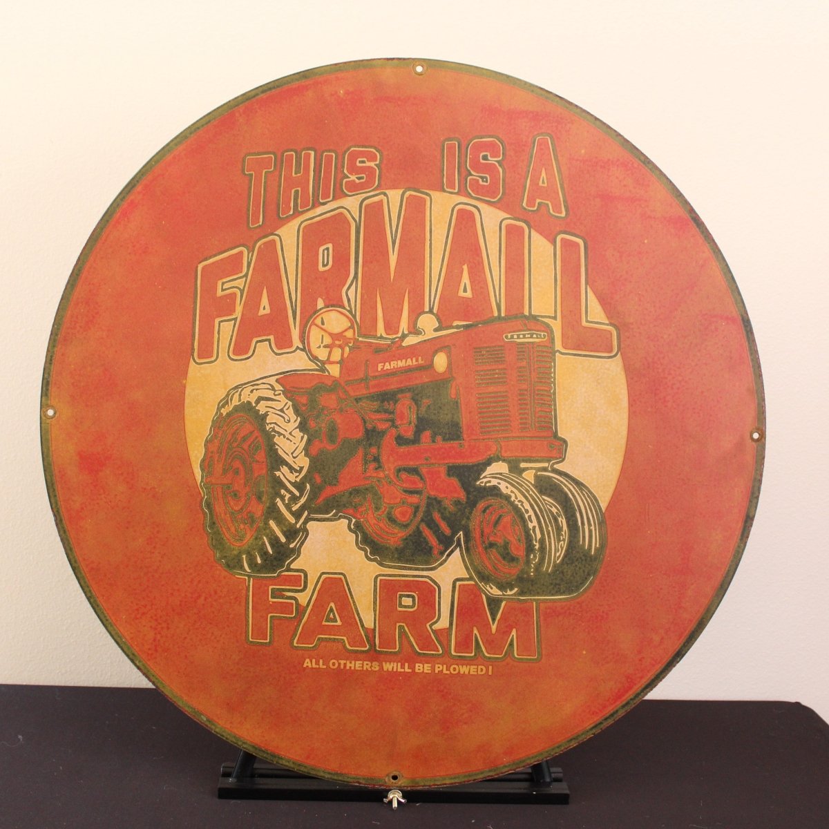 30in Farmall Farm Porcelain Enamel Sign - PORCELAIN ADVERTISING - Porcelain Sign