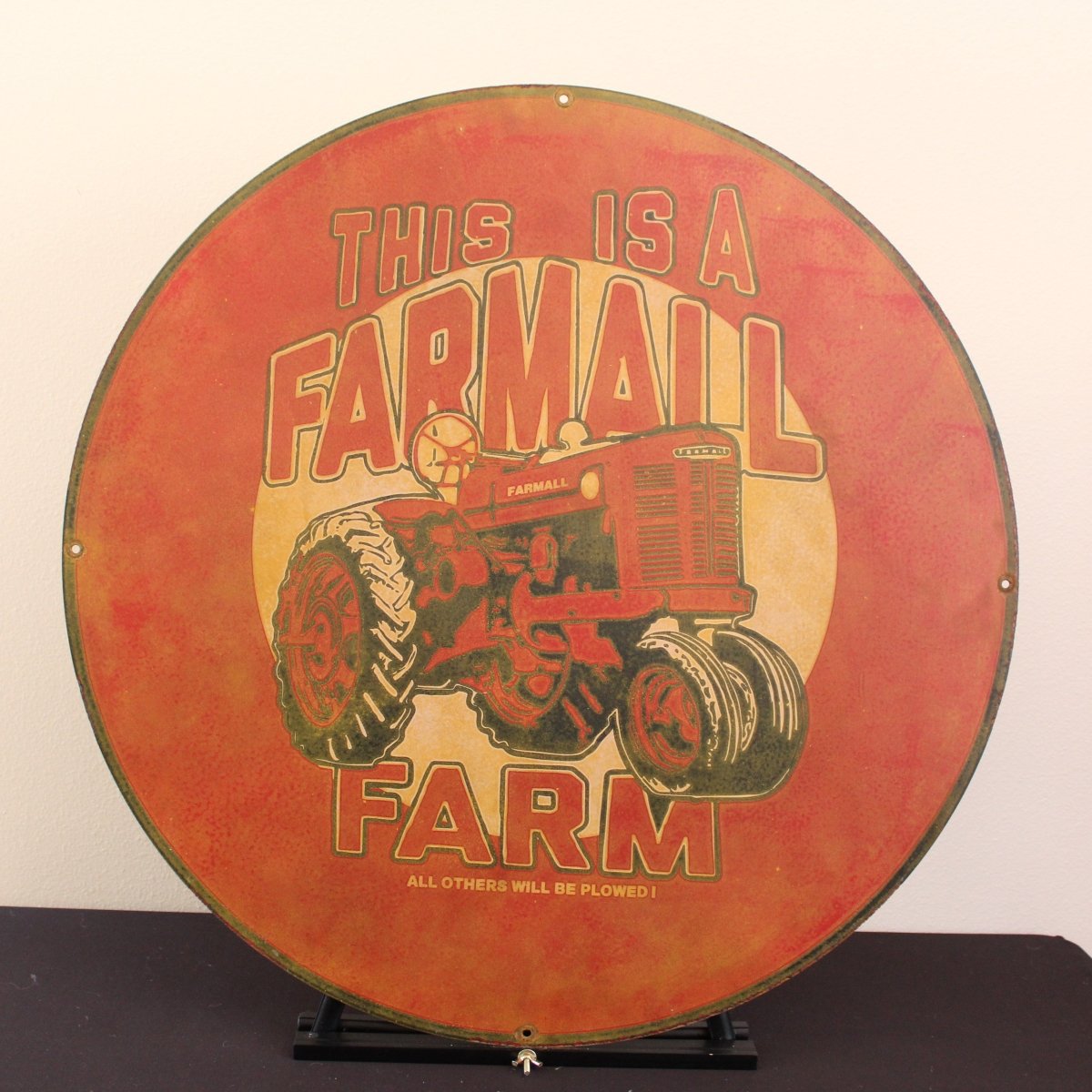 30in Farmall Farm Porcelain Enamel Sign - PORCELAIN ADVERTISING - Porcelain Sign