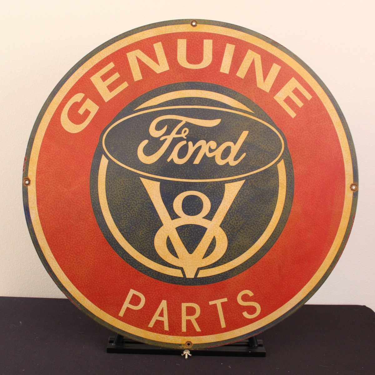 30in Genuine Ford Parts Porcelain Enamel Sign - PORCELAIN ADVERTISING - Porcelain Sign