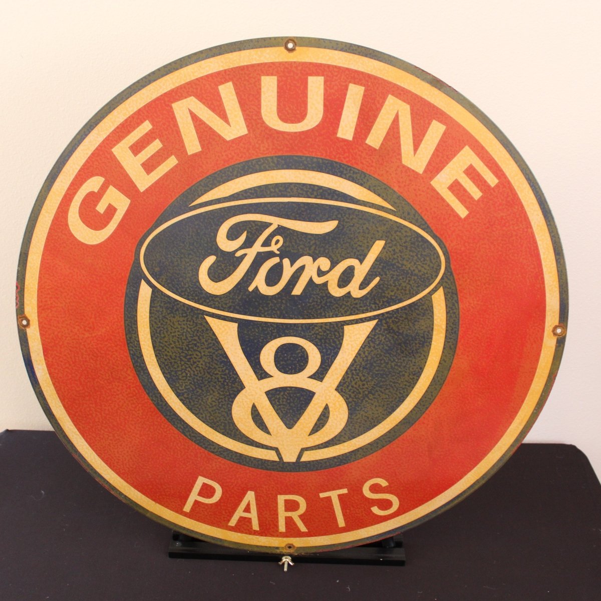 30in Genuine Ford Parts Porcelain Enamel Sign - PORCELAIN ADVERTISING - Porcelain Sign