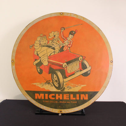 30in Michelin Stoke on Trent Porcelain Enamel Sign - PORCELAIN ADVERTISING - Porcelain Sign