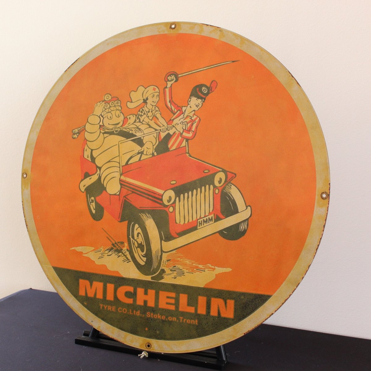 30in Michelin Stoke on Trent Porcelain Enamel Sign - PORCELAIN ADVERTISING - Porcelain Sign