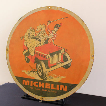 30in Michelin Stoke on Trent Porcelain Enamel Sign - PORCELAIN ADVERTISING - Porcelain Sign