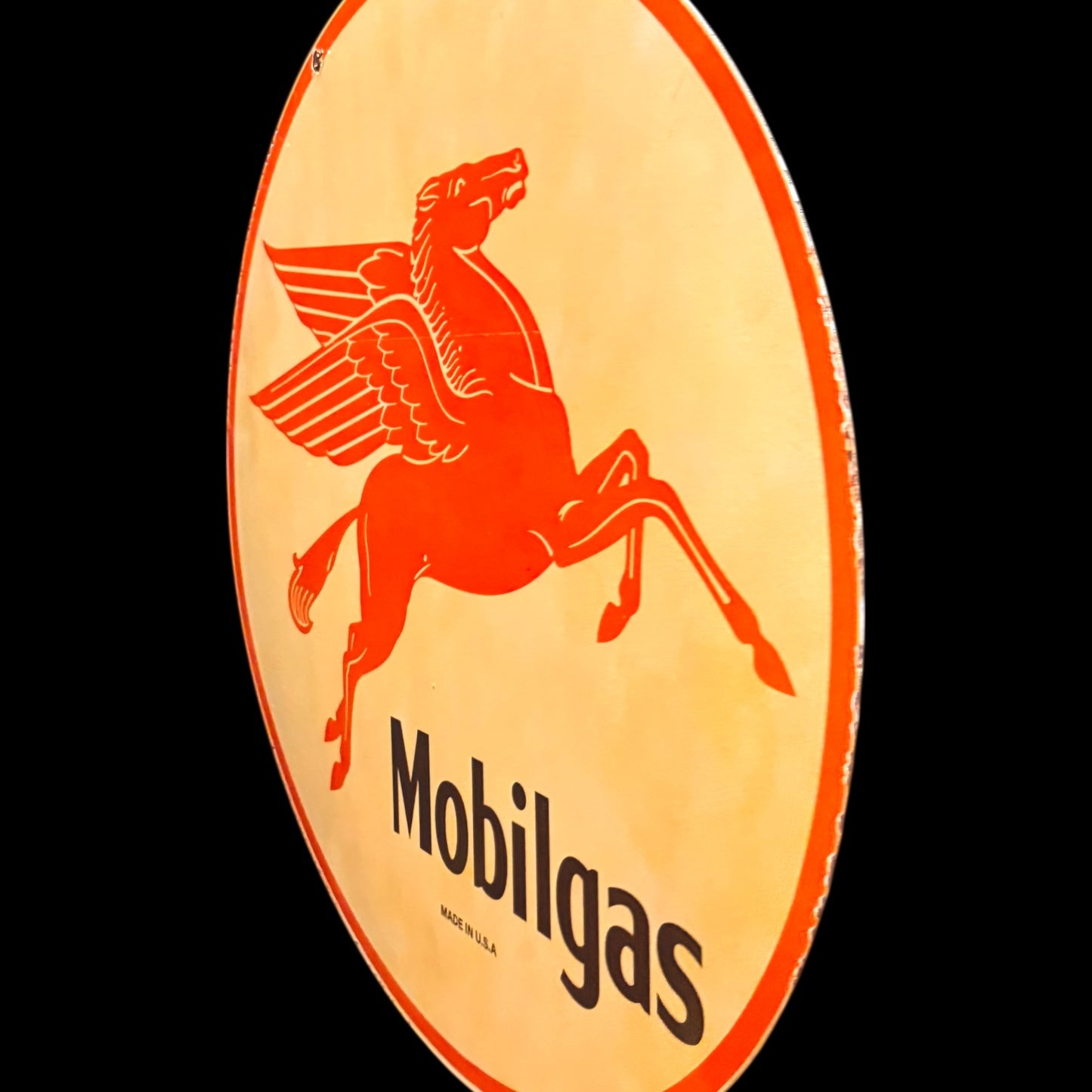 *Limited* Mobilgas Red Pegasus Double-Sided Large Porcelain Enamel on Steel (DS 30-Inch)