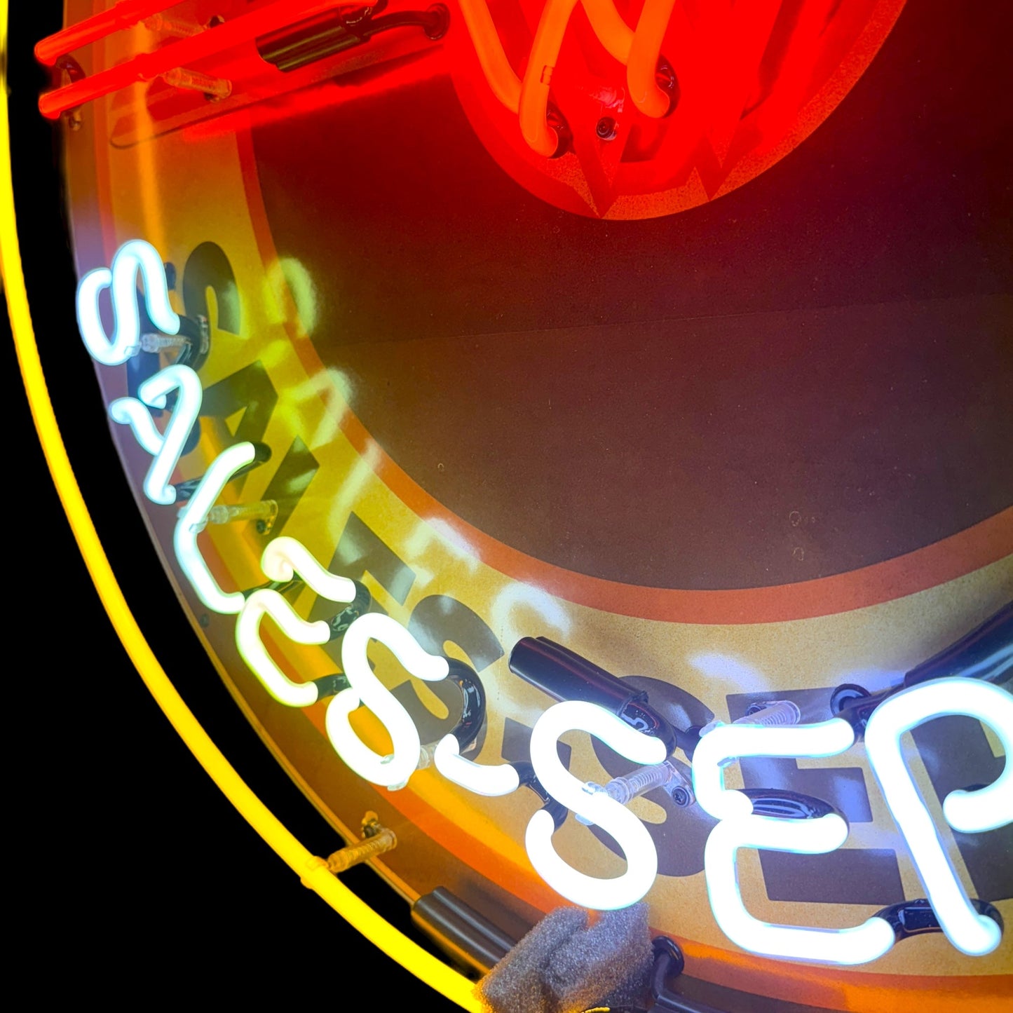 Willys Jeep Sales-Service Single-Sided Neon Porcelain Box Sign
