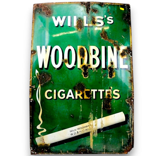 Woodbine Cigarettes Porcelain Enamel Vintage Metal Reproduction