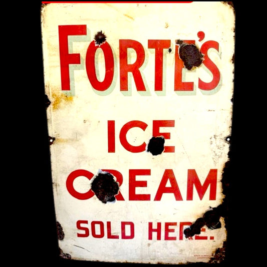 Forte's Ice Cream Porcelain Enamel Vintage Metal Reproduction