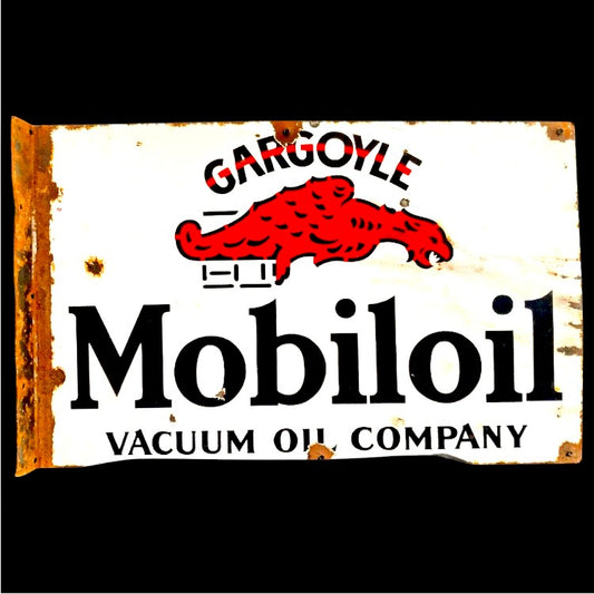 Gargoyle Mobiloil Vacuum Oil Porcelain Enamel Vintage Metal Reproduction