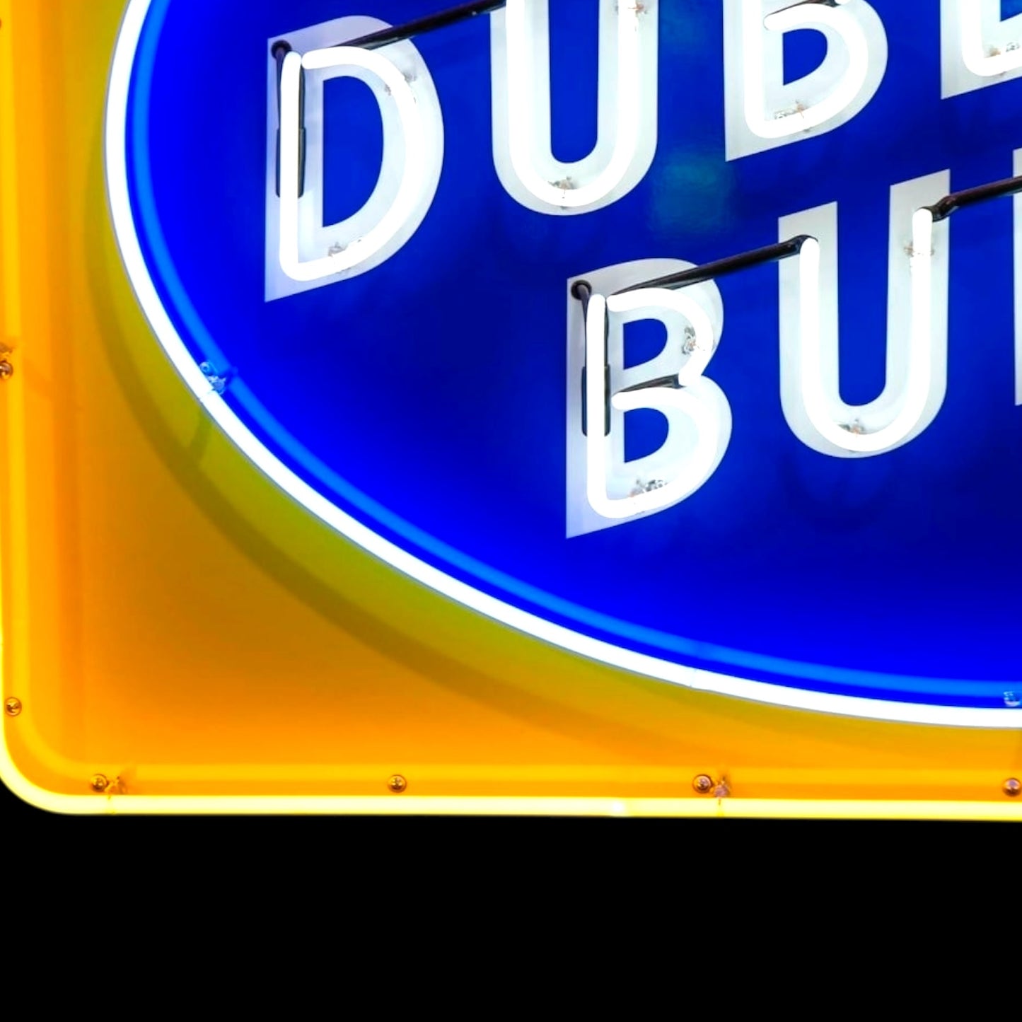 Retro Dubble Bubble Fleer Glass Neon Porcelain Vintage Lighted Sign with Steel Can