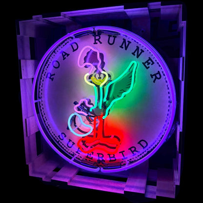 Road Runner Superbird Single-Sided Neon Porcelain Box Sign