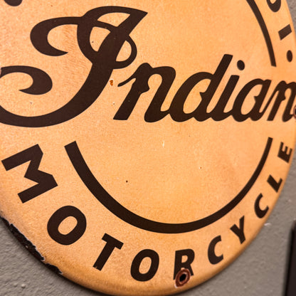 Indian Motorcycle Since 1901 White Vintage Porcelain Enamel Sign (12in)