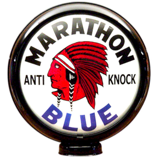 Marathon Blue Anti Knock Lighted Globe Gas Pump Topper